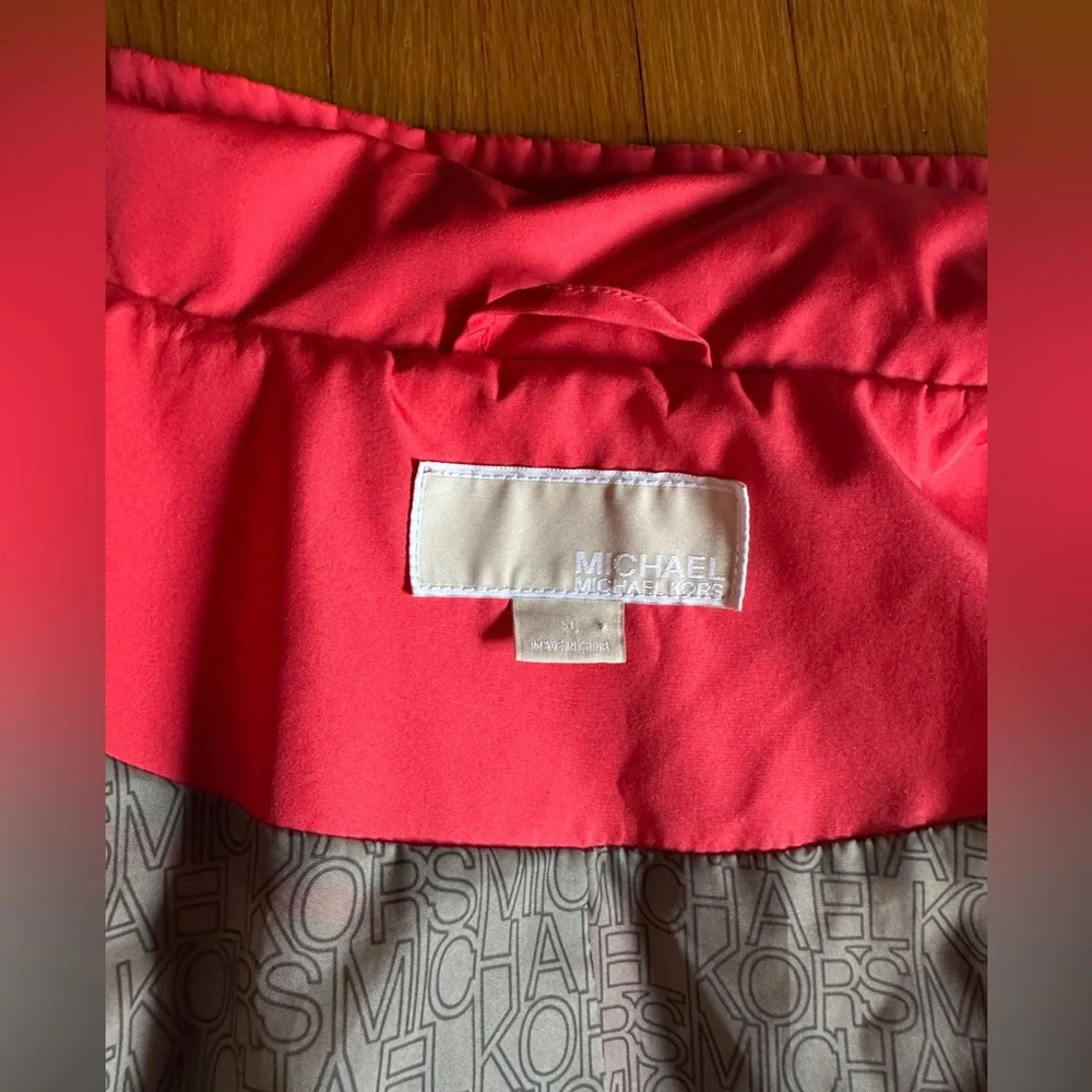 Michael Kors Bright Coral Windbreaker, Size XL